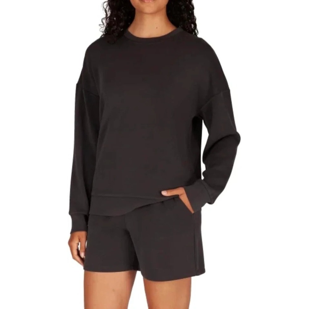 Lazypants Ladies' Long Sleeve Luxe Sweatshirt, Charcoal Gray, Size Small, NWOT